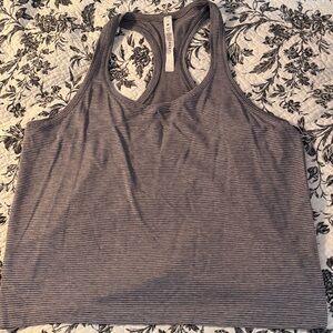 Lululemon Athletica Gray Striped Tank Top
